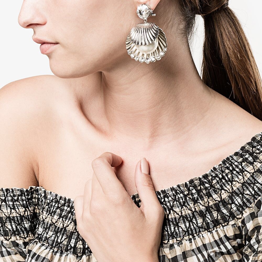NEW! MIU MIU shell pearl drop earrings✨🐚
